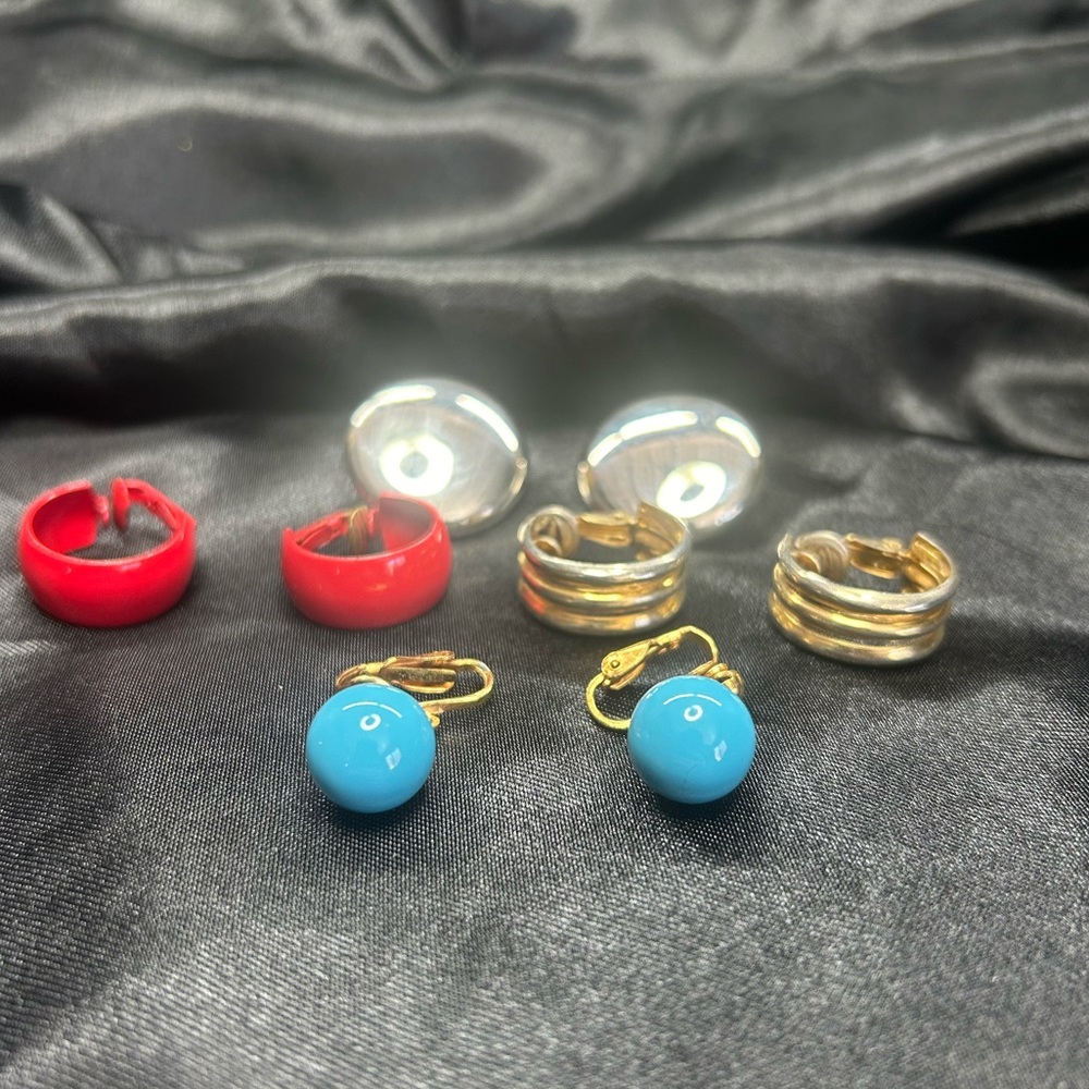 Clip on earring set of 4